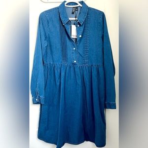 NWT Pieces Denim Dress | Size M
